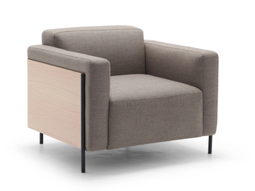 RAP BU1135 - Upholstered armchair with armrests by Andreu World - view 2